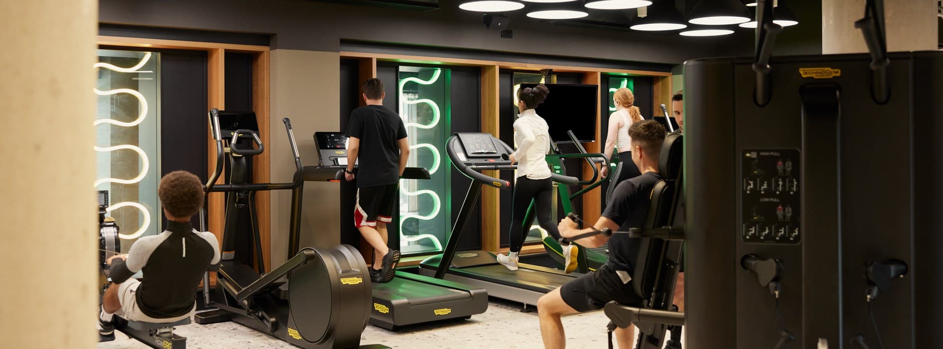 An ALT RESIDE launch event inside a resident gym
